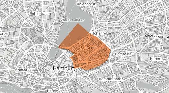 Mietspiegelkarte Hamburg St. Georg
